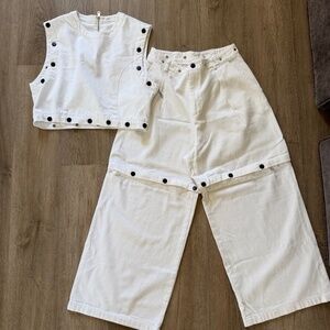 White Denim Set